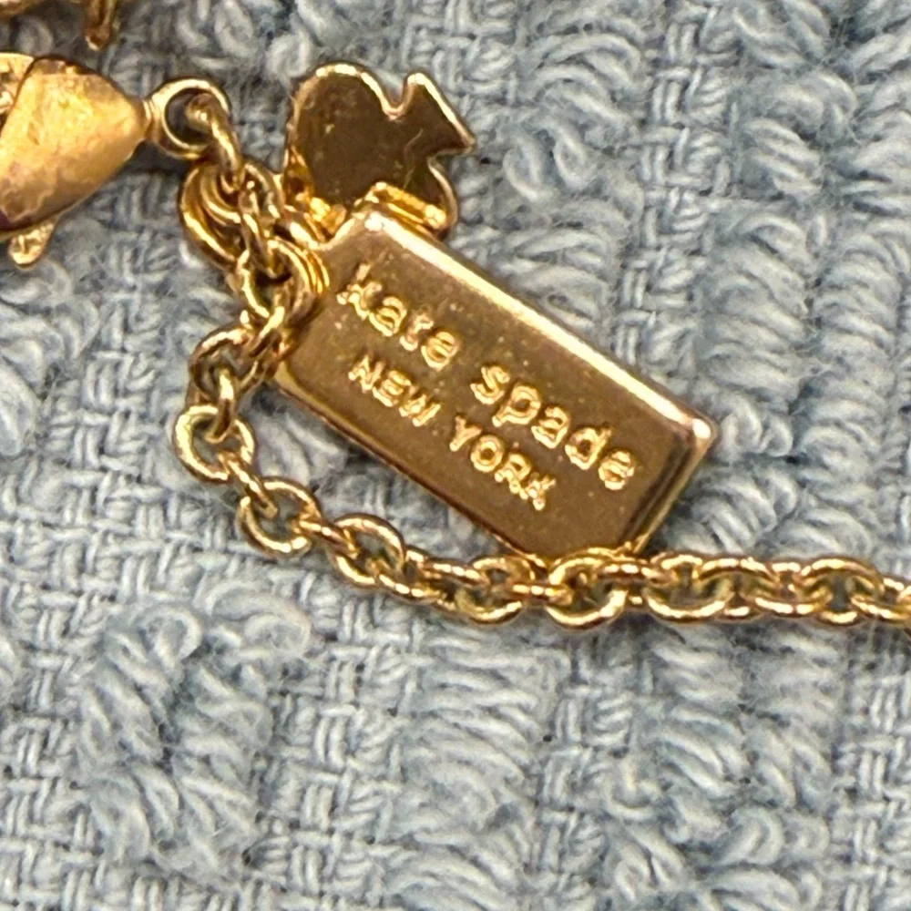 Kate Spade Bow Necklace- Gold - Picture 4 of 5